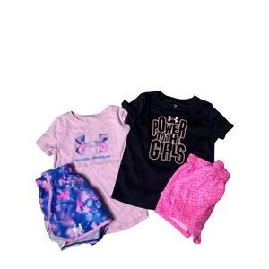 Girls Under Armour Outift Short Set Lot of 2